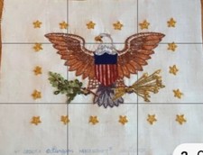 Paragon Needlecraft American Eagle Embroidery Craft Yarn Kit Patriotic