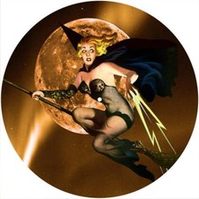 Slipmat Slip Mat for any Felt 12" Turntable LP DJ Record Player WITCHCRAFT MOON