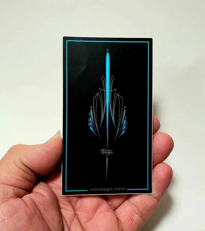 JUEGO DE DOS PEGATINAS de Rayas de Mano de Von Dago - Calidad Premium Foto 3 de 4