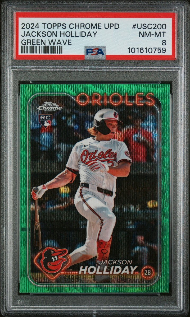 2024 TOPPS CHROME UPDATE GREEN WAVE JACKSON HOLLIDAY ROOKIE RC 14 