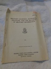 Military Courtesy, Authority, Discipline & the Security of Military Info 1961