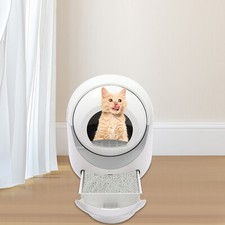 White Smart Cat Litter Box APP Automatic Self...