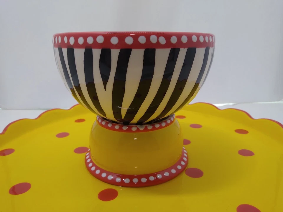 Уникальный шлепанец зебра печати торт стойка/погружение и чип лоток - Изображение 4 из 4