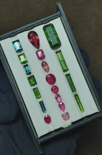 59.42 Carats Beautiful Multi Colour Tourmaline Gemstone Lot From Afghanistan - Picture 10 of 12