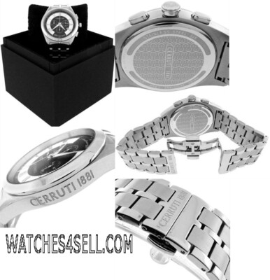 CERRUTI 1881 MEN'S TRADIZIONE SWISS STAINLESS QUARTZ WATCH NEW