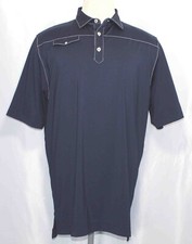Footjoy Athletic Fit Navy Blue Golf Polo Shirt Chest Pocket Mens Size XL