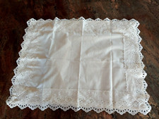 Lorraine Home Fashions STD Lace Eyelet Polycotton Ivory Pillow Sham