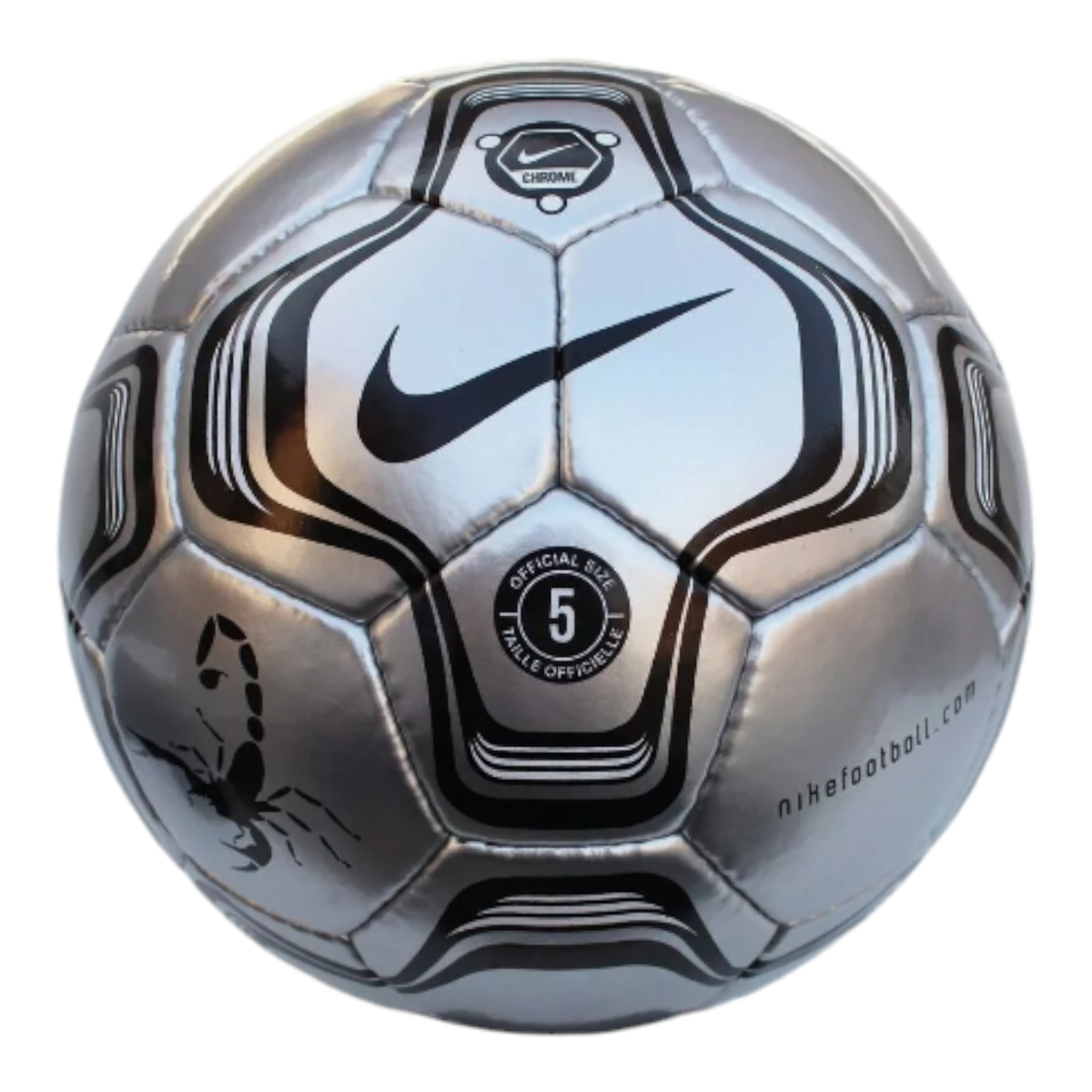 Nike スコーピオンノックアウト　メタリックシルバー 記念サッカーボール Nike Chrome Scorpion Soccer ball Official Match Football Ultra