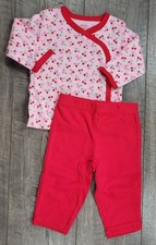 Baby Girl Nwot Carter's Vintage 3 Month Red Pink Cherries 2pc Outfit