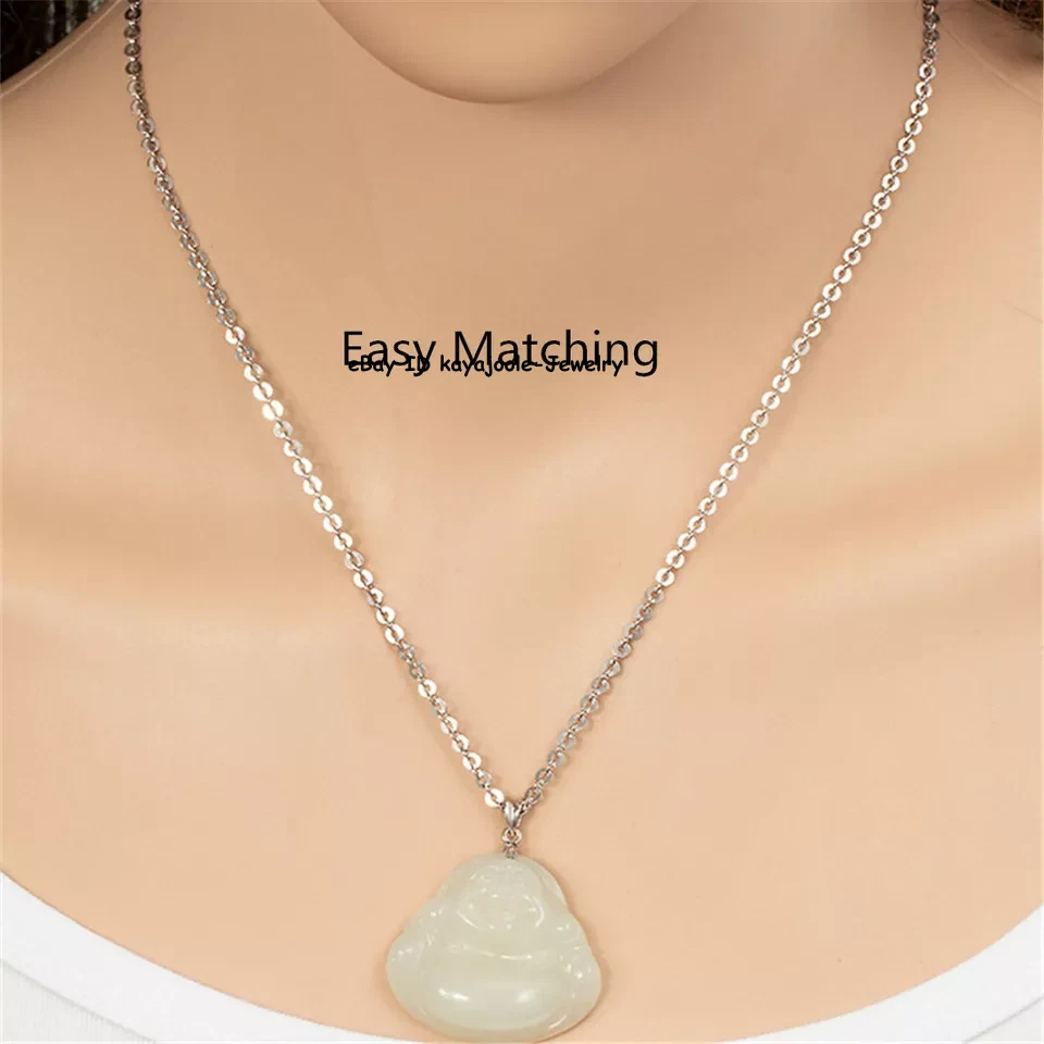 Collar de cadena de platino puro PT950 950 para hombres y mujeres Suerte 1 mm-3 mm O Link 16-22 pulgadas  Foto 4 de 4