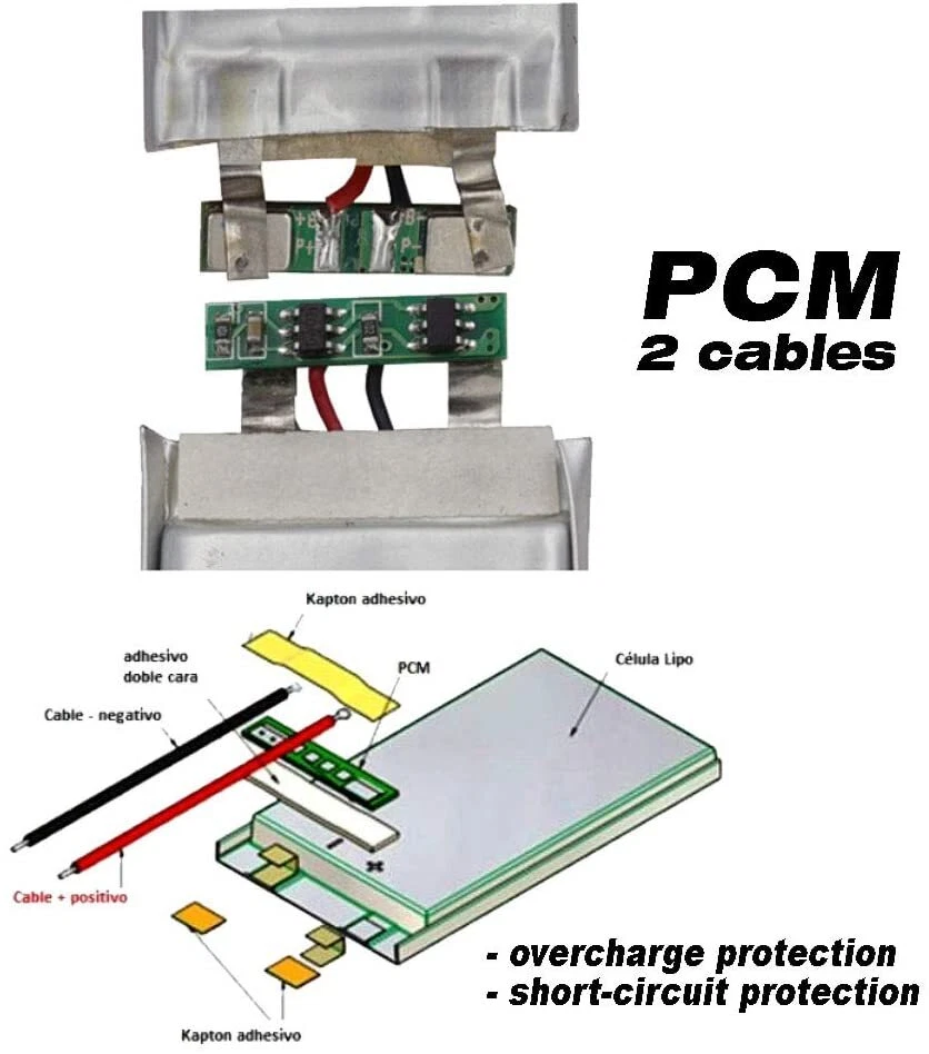 Batería LiPo 3.7V 500mAh 902030 Recargable Alta Calidad para MP3, Auriculares - Imagen 3 de 4