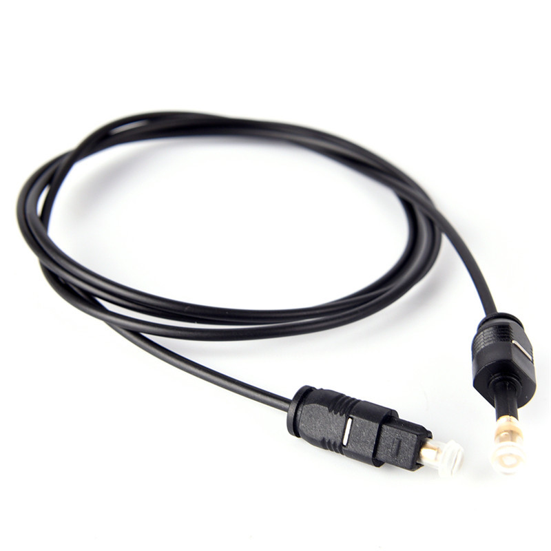 Black Audio Cable Toslink Plug To MiniToslink Optical 3.5mm Jack 1M DTMB LQM LN eBay