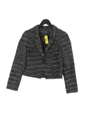 Hallhuber Women's Blazer Uk 8 Black Polyester With Wool Overcoat