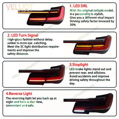 LED Through Rear Light Lamp Assembly Fit 09-15 BMW 7 Series F01 F02 New - Picture 10 of 12