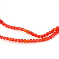 Red White Heart 3-4mm Venetian Trade Beads