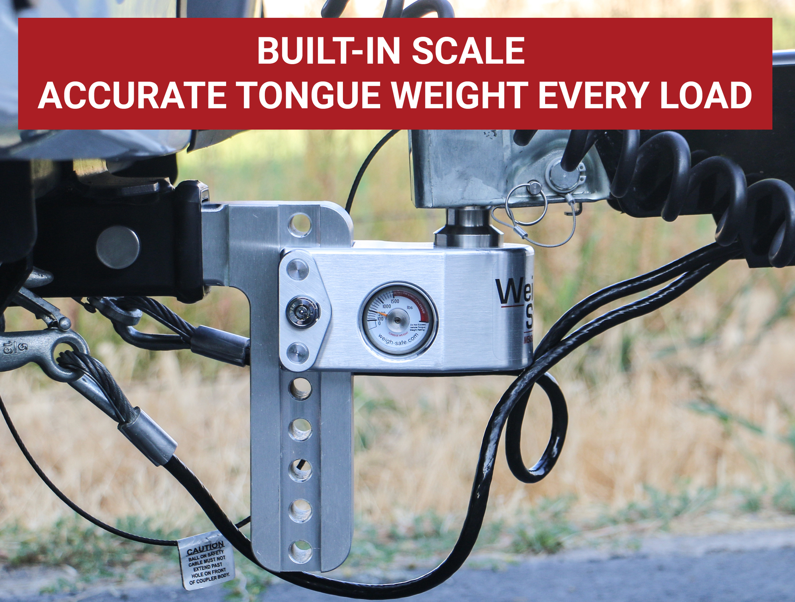 Weigh Safe 2" Aluminum Class IV 6" Drop Hitch Receiver, 12.5K; WS6-2