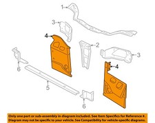 CHRYSLER OEM 00-05 Soporte de radiador de neón Soporte de radiador Panel lateral 4783351AE