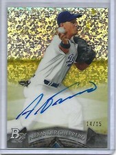 Alexander Guerrero 2014 Bowman Platinum Canary Autograph #14/15