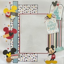 Disney 12x12 Premade Scrapbook Page- Oh Happy Day