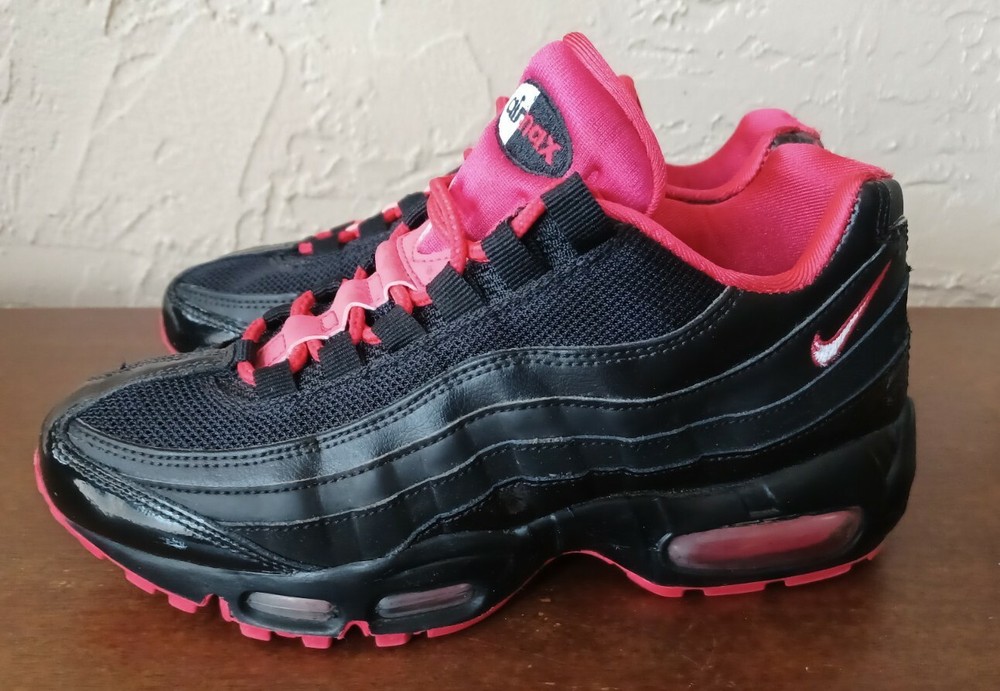 SIZE 6.5 NIKE Air Max Athletic Shoes Black Pink Orbit Colorway 698014-060
