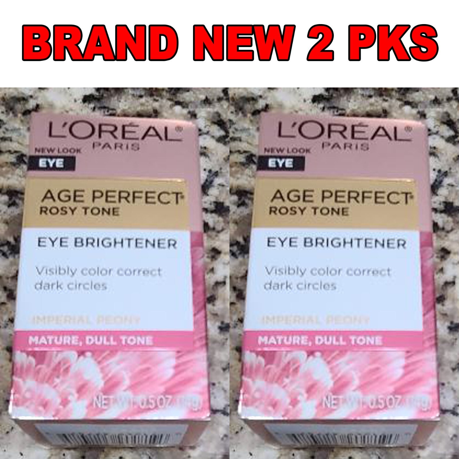 L'Oreal Age Perfect Rosy Tone by L'Oreal, .5 oz Eye Brightener NEW 2PKS