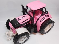 PERSONALISED NAME PINK GIRL TOY TRACTOR GIFT BOY TOY CAR BIRTHDAY PRESENT GIFT