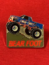 Bear Foot Monster Truck collectible lapel pin tie tack, hatpin museum 4X4