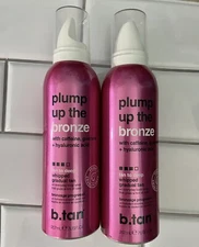 Lot Of 2    B.TAN Plump Up the Bronze Whipped Gradual Self Tanner.  Tan To Deep
