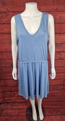 Sweaty Betty Take It Easy Jerseykleid hell küstenblau Seitentaschen Gr. L XL