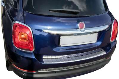 Ladekantenschutz Edelstahl matt passend für FIAT 500X ab 2014- | mit Abkantung