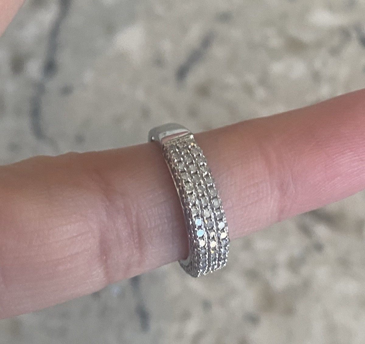 Affinity Diamond Sterling Silver Five Row Pave Wh… - image 4