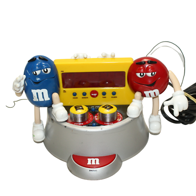 M&Ms Vintage Collectible AM/FM Digital Alarm Clock Radio Snooze