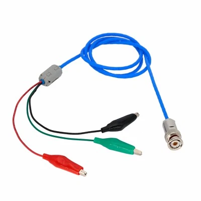 FLIEGEND Triaxial Triax 2-Lug TRB to Red+Black+Green Alligator Clip Double Shielded Cable