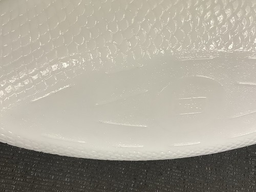 Vtg GlassBake Milk Glass White Fish Dish Large Platter 18 X 8 Serving Plate Tray - Picture 10 of 10