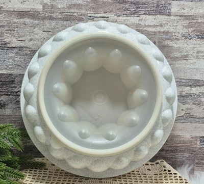 Vintage Tupperware Jello Gelatin Ring Mold in Speckled Confetti Color 3-pc #1202