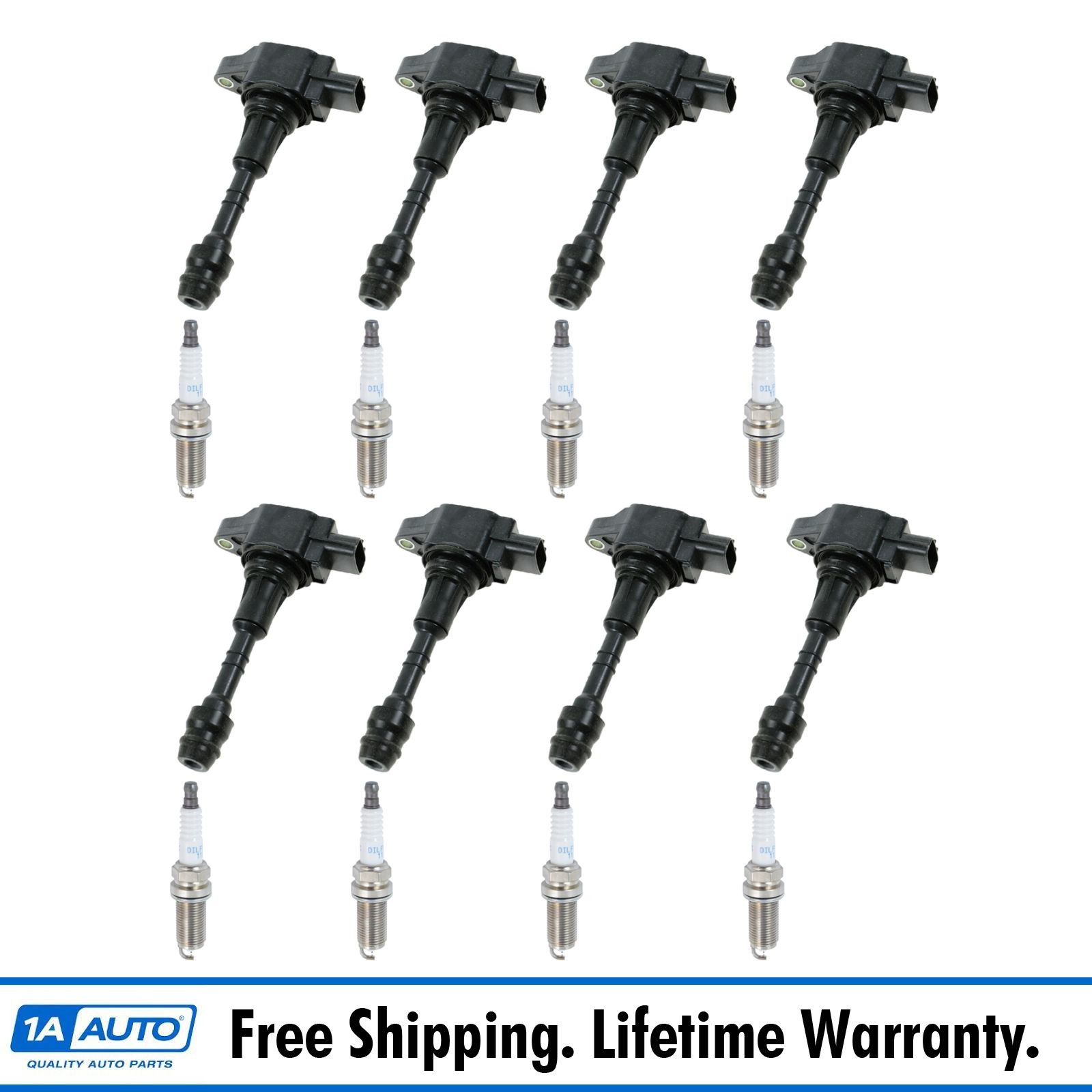 TRQ Engine Ignition Coil  NGK Spark Plug Kit 16 Piece for Nissan Armada Titan