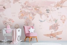 Papier Peint Enfant Monde Aventureux – Animaux Et Pays Sur Amour