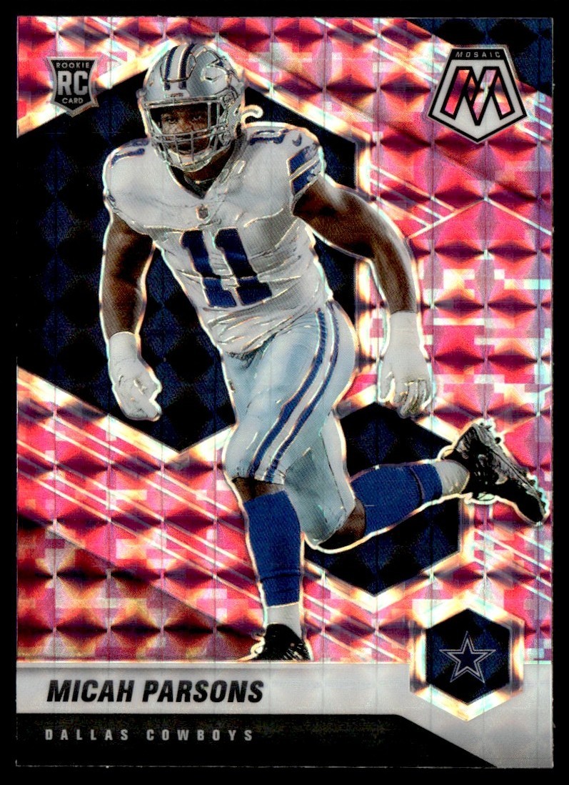2021 Panini Mosaic Camo Pink Prizm Micah Parsons RC #362