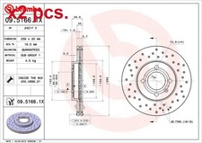 X2 PCS FRONT BRAKE DISC ROTOS X2 PCS SET 09.5166.1X BREMBO I