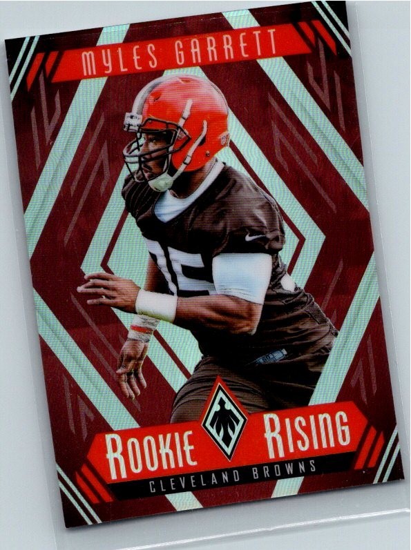 2017 -Myles Garrett- /299 Panini Phoenix Red Prizm Rookie Football Card #RR-1