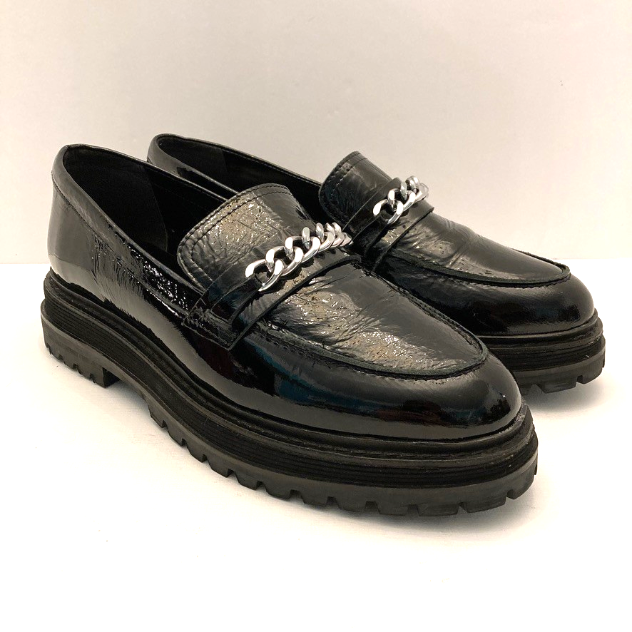 SAOLA Mocassini Faryl by FarylRobin in pelle verniciata plateau catena suola a strappo donna 13