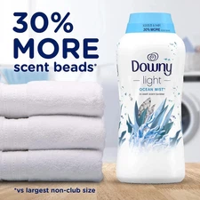 Downy Light Laundry In-Wash Scent Booster Beads, Ocean Mist Scent, 39.9 oz
