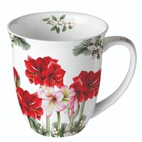 Tasse, Porzellantasse Blooming Amaryllis 0,4L By Ambiente
