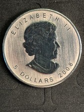 2008 Canadian $5 Maple Leaf .999 1 oz Silver Coin