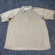 Propper Polo Shirt Mens Extra Large Khaki Collared Short Sleeve Ribbed Cuffs