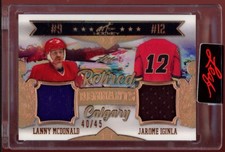 2022 Lanny McDonald/Jarome Iginla Leaf Art of Hockey Retired Dual Jersey /45