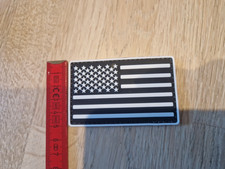 USA flagge patch Rubberpatch Feuerwehr Airsoft Police Fire Dept Neu Schwarz weiß