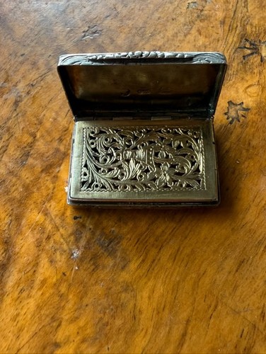 Antike Vinaigrette Silber Schatulle Etui um 1850 - Bild 4 von 6