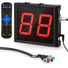 Relaxweex LED Lap Timer 2-Digit Wall Mounted Counter 4" Display w Remote & Alarm