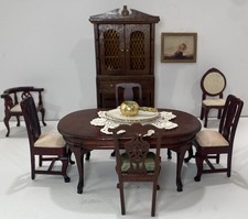 Sillas de mesa de comedor 1:12 miniatura casa de muñecas barco pintura esquina China 424